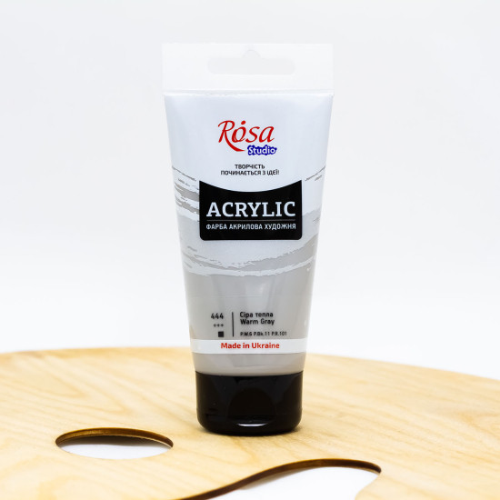 Akriliniai dažai ROSA Studio 75 ml, šviesiai pilki (444)