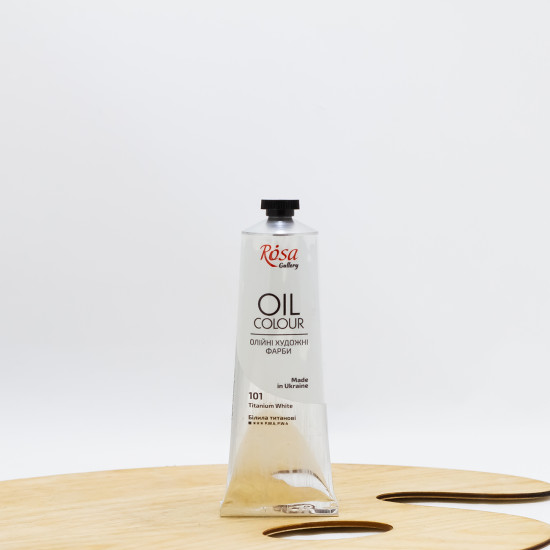Aliejiniai dažai "Rosa" Gallery 100ml Titano balta (101)