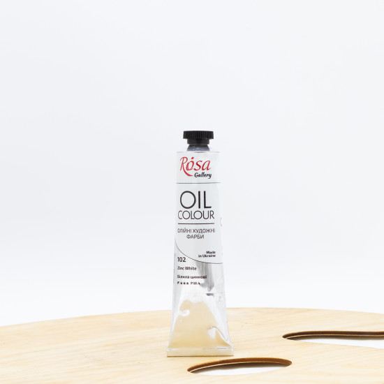 Aliejiniai dažai "Rosa" Gallery 45ml Cinko balta (102)