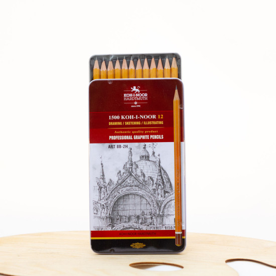 Grafitinių pieštukų rinkinys 12vnt ART 8B-2H