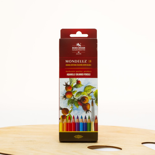 Akvareliniai pieštukai „Mondeluz Fruit“ Koh-I-Noor, 18sp.