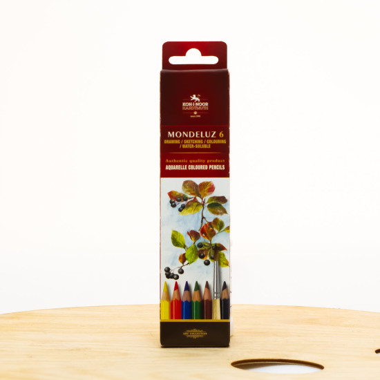 Akvareliniai pieštukai „Mondeluz Fruit“ Koh-I-Noor, 6sp.