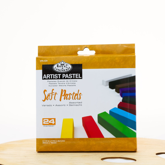Royal & Langnickel švelnių spalvų pastelių rinkinys „Earthtone“ 24