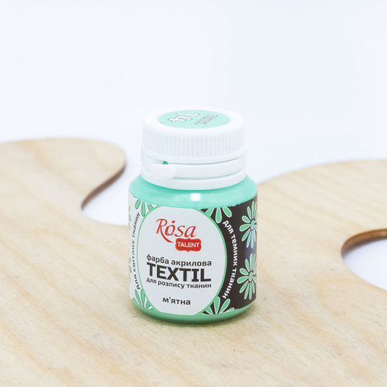 Dažai tekstilei Rosa Talent 20ml, mėtų spalvos