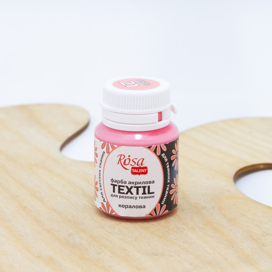 Dažai tekstilei Rosa Talent 20ml, koralo spalvos