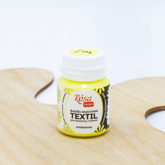 Dažai tekstilei Rosa Talent 20ml, citrininiai