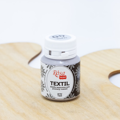 Dažai tekstilei Rosa Talent 20ml, pilka